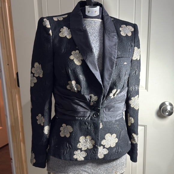 Etro Jackets & Blazers - Etro Black Blazer with Gold Floral Embroidery